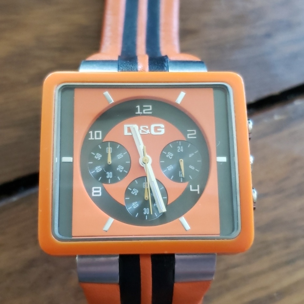 Mens Dolce and Gabbana orange Chronograph